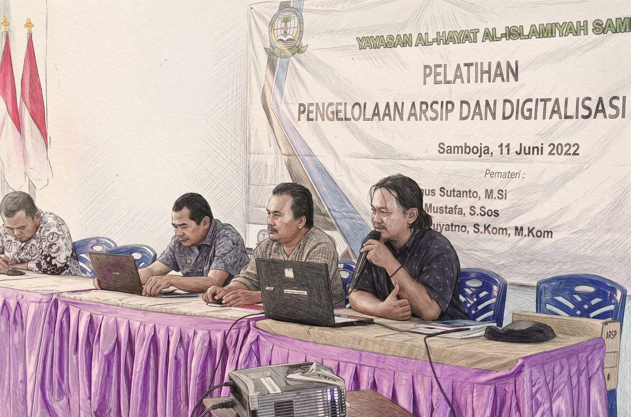 Kunjungan UPT. Kearsipan Unmul ke Pondok Pesantren Al-Hayat Al-Islamiya, Samboja - Kutai Kartanegara