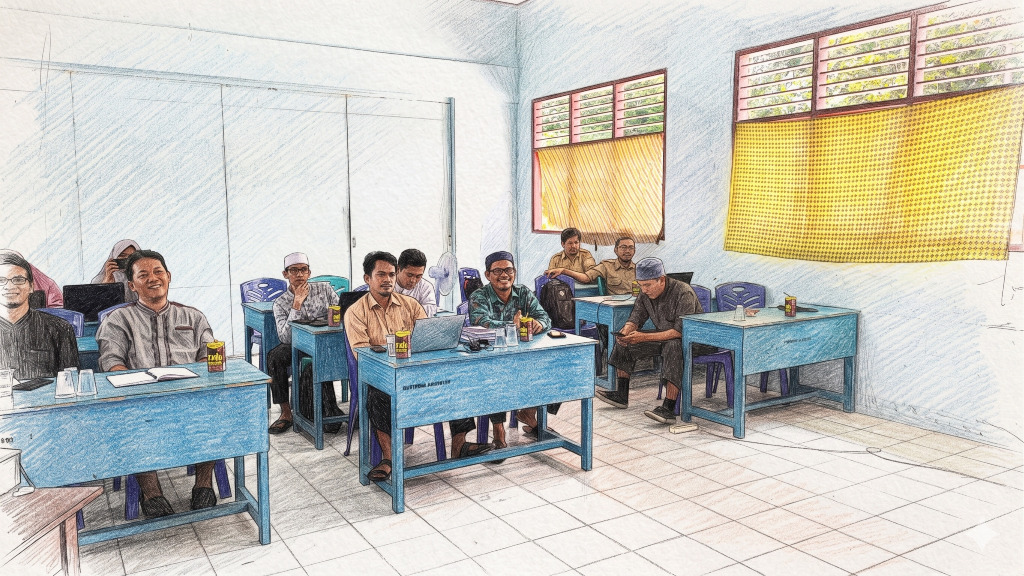 Peserta pelatihan pengelolaan arsip Pesantren Al-Hayat Samboja - Kutai Kartanegara