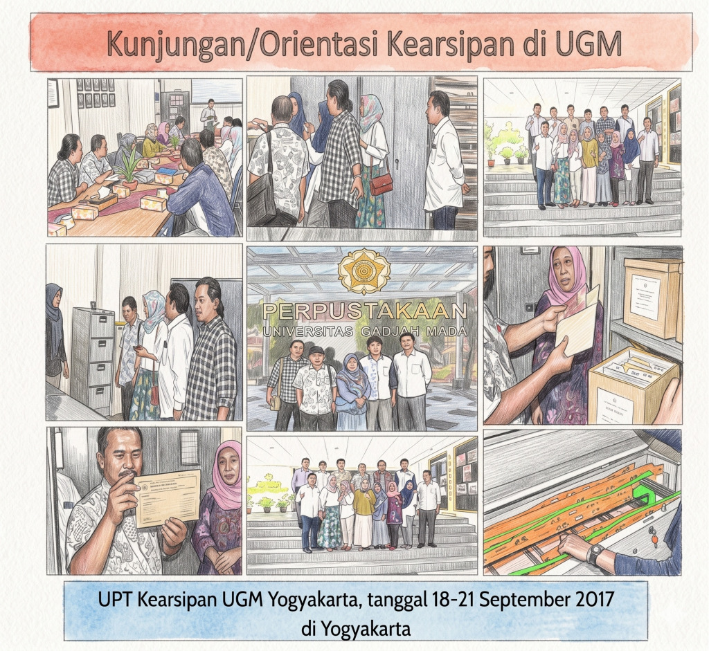 Kolase photo kegiatan pada saat kunjungan ke Universitas Gadjah Mada (UGM) Yokyakarta
